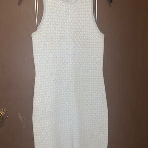 Michael Kors White and Gray Mini Dress